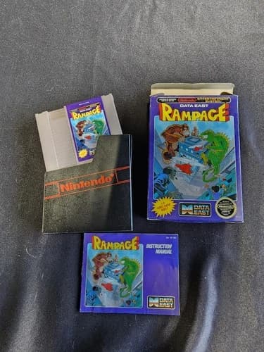 Rampage (Nintendo Entertainment System, 1988) CIB TESTED WORKING