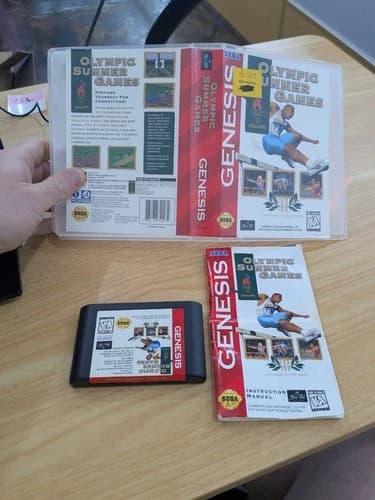 M2 Olympic Summer Games for Sega Genesis Cart Complete Replace Case