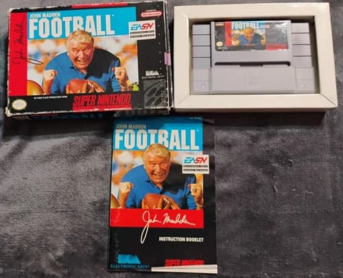 John Madden Football Super Nintendo SNES CIB Complete - Tested & Working