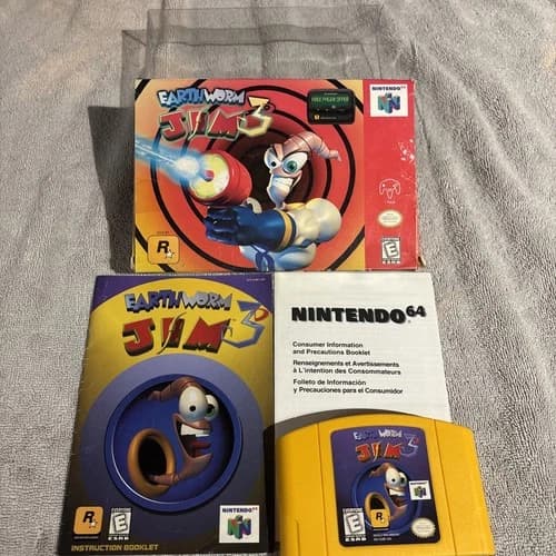 Earthworm Jim 3D (Nintendo 64 N64) Complete in Box CIB