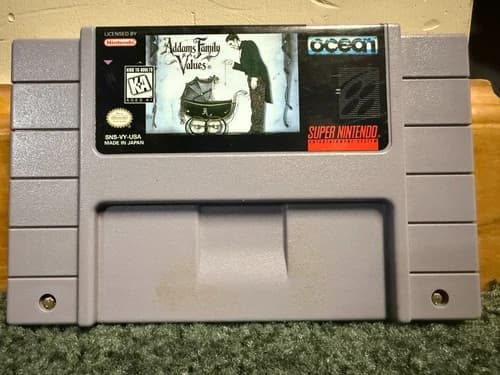 The ADDAMS FAMILY VALUES for SNES Super Nintendo video game cart only TESTED VG