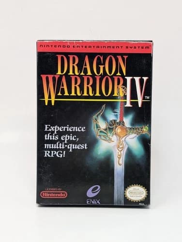 Dragon Warrior IV (4) (Nintendo NES, 1992) - CIB Complete W/ Map