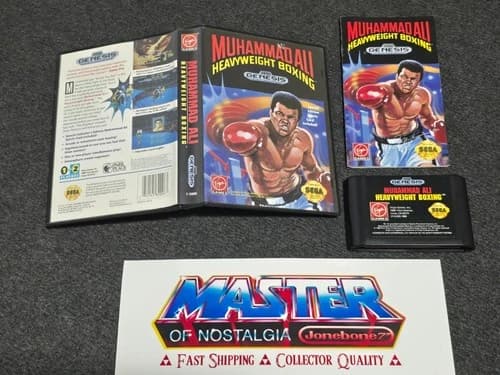 Sega Genesis MUHAMMAD ALI HEAVYWEIGHT BOXING CIB Complete Case Box Game Rare