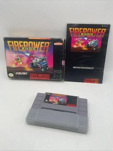 Firepower 2000 Super Nintendo SNES CIB Complete 100% Authentic