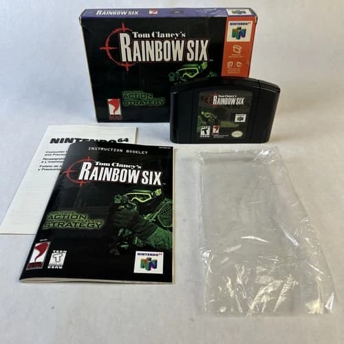 Tom Clancy's Rainbow Six (Nintendo 64 N64, 1999) CIB w/ Protector