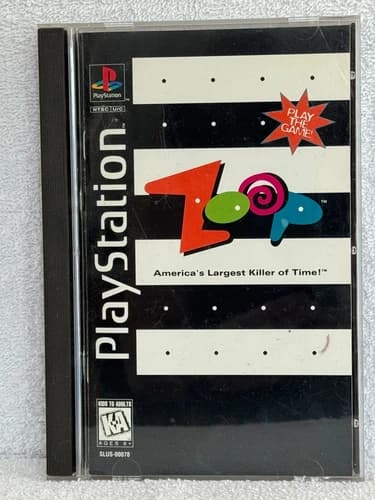 Zoop (1995) Sony PlayStation PS1 Long Box CIB/Complete