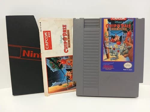 Chip N' Dale: Rescue Rangers (Nintendo NES, 1990) Authentic! w/ Book TESTED