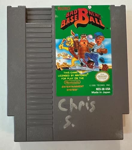Bad News Baseball NES Game Loose Tested Clean Label