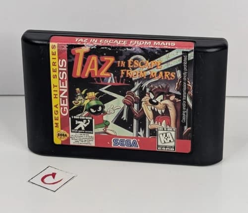 Taz in Escape From Mars (Sega Genesis, 1994) Authentic Cart Only