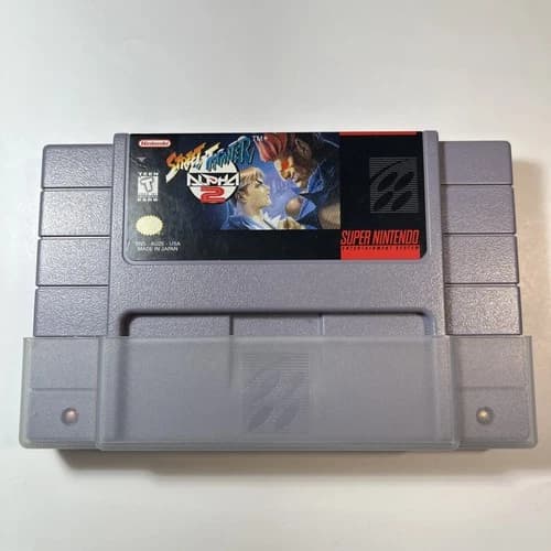 Street Fighter Alpha 2 (Super Nintendo SNES, 1996) Loose Cart. Tested & Working