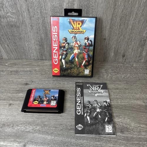 Saban's VR Troopers Sega Genesis Complete Tested Working Video Game Nice Shape