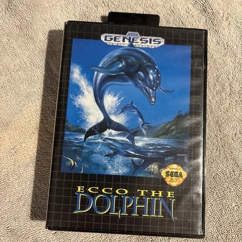 Ecco the Dolphin (Sega Genesis, 1992) Complete CIB W/ Manual VG Clean
