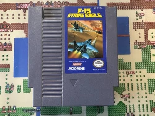 NES Nintendo F-15 Strike Eagle Cart GENUINE AUTHENTIC TESTED