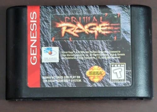 Primal Rage (Sega Genesis, 1994) Cartridge Only, Tested/Working