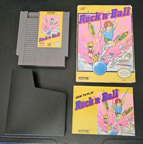 Rock n Ball (Nintendo NES, 1989) Complete CIB Tested