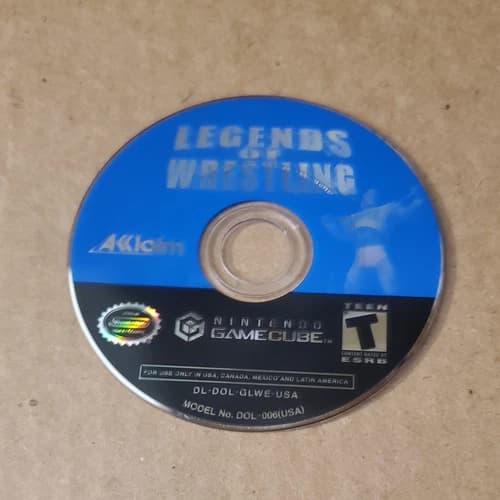 Legends of Wrestling (Nintendo GameCube, 2002) Disc Only