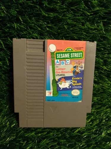 Vintage Game - Sesame Street ABC Nintendo 1989 Cartridge Only TESTED