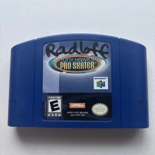 Tony Hawk's Pro Skater Nintendo 64 N64 Authentic Blue Cart Cleaned Tested Works!