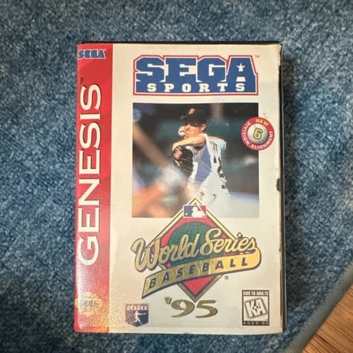 SEGA World Series Baseball '95 Sega Genesis Game with Box and Manual