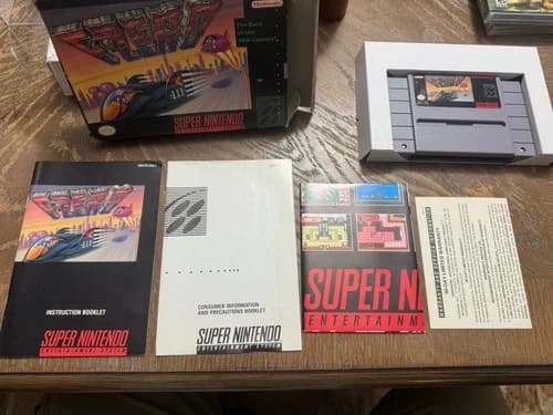 F-Zero SNES Super Nintendo Complete In Box CIB Manual Original Authentic Cart
