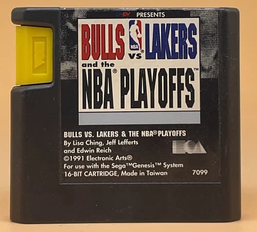 Bulls vs. Lakers and the NBA Playoffs (Sega Genesis, 1991) Game Only