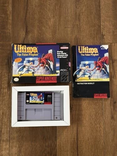 Ultima The False Prophet Super Nintendo SNES CIB Complete Manual