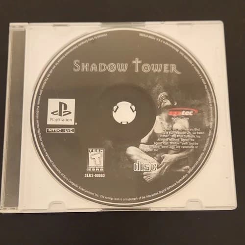Shadow Tower Sony PlayStation 1 Agetec 1999 disc only