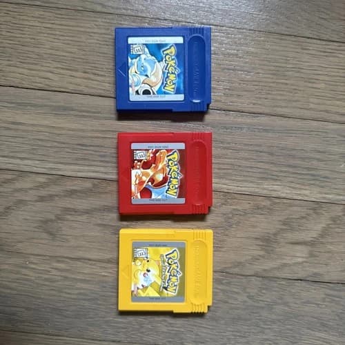 Original Pokemon Blue, Red And Yellow Gameboy Games Cartridge Only Tested