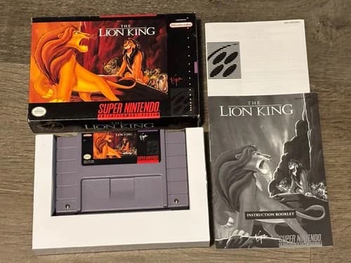 The Lion King Super Nintendo Snes Complete CIB Very Good Shape Authentic