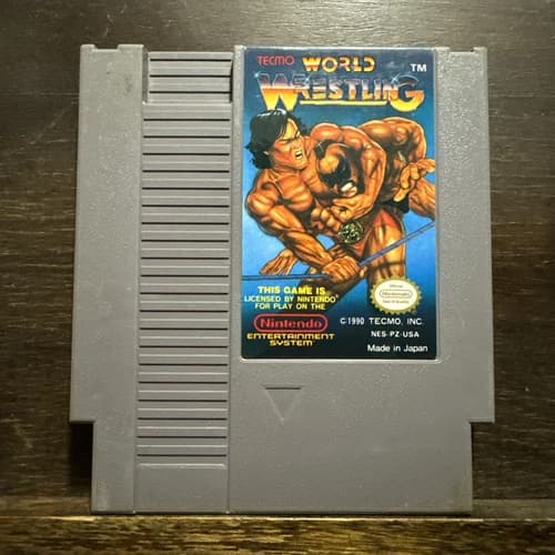 TECMO World Wrestling USA Nintendo NES game cartridge original