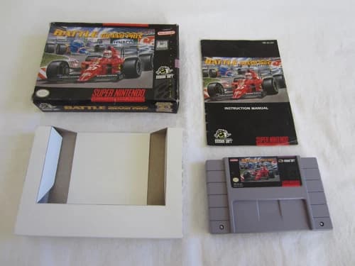 Battle Grand Prix (SNES) Super Nintendo CIB Complete Box Hudson Soft 1992 RARE