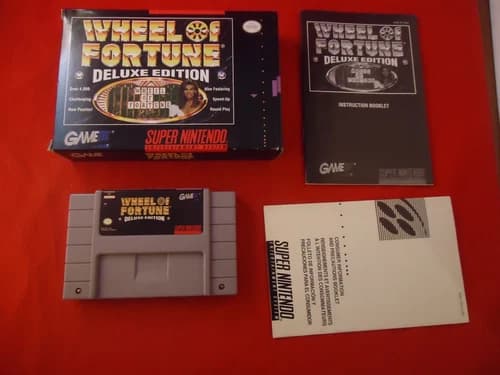 Wheel of Fortune Deluxe Edition Super Nintendo SNES COMPLETE Box manual game #H1