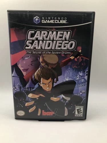 Carmen Sandiego The Secret of the Stolen Drums (Nintendo GameCube) CIB W/ Manual