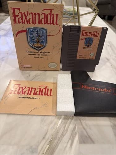 NES Faxanadu (Nintendo, 1989) CIB Complete In Box w/ Instructions
