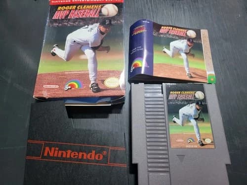 NES Roger Clemens’ MVP Baseball Complete in Box as shown 1991