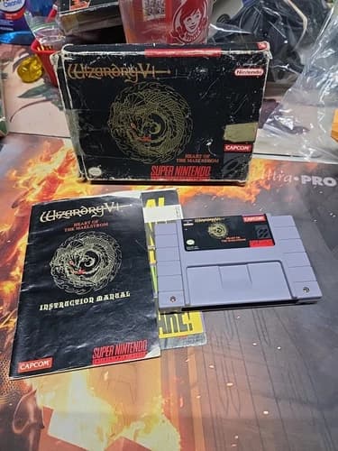 Wizardry VI Heart Of The Maelstrom (SNES, 1994) CIB, Authentic!