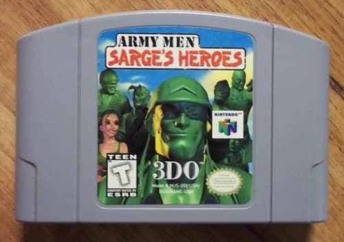 Army Men: Sarge's Heroes (Nintendo 64, N64) Game Authentic Tested