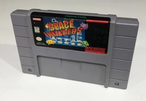Space Invaders Snes Super Nintendo Cleaned Tested working NICE