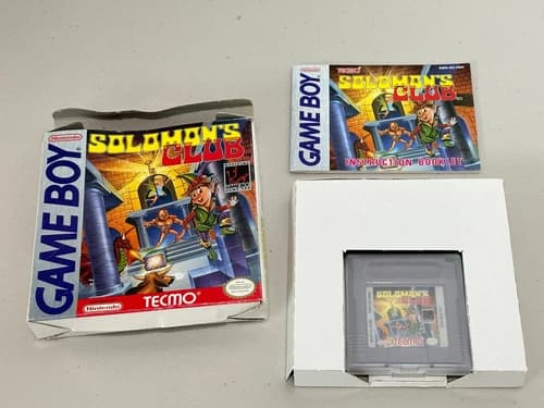 Solomon's Club (Nintendo Game Boy) Complete Authentic