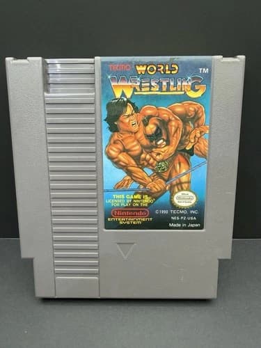 Tecmo World Wrestling (Nintendo NES, 1990) Cleaned & Tested