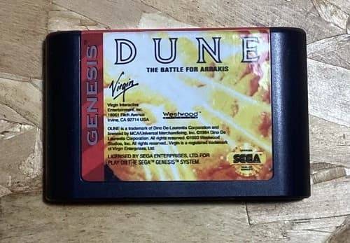 Dune: The Battle for Arrakis (Sega Genesis, 1993) Authentic Game Cartridge