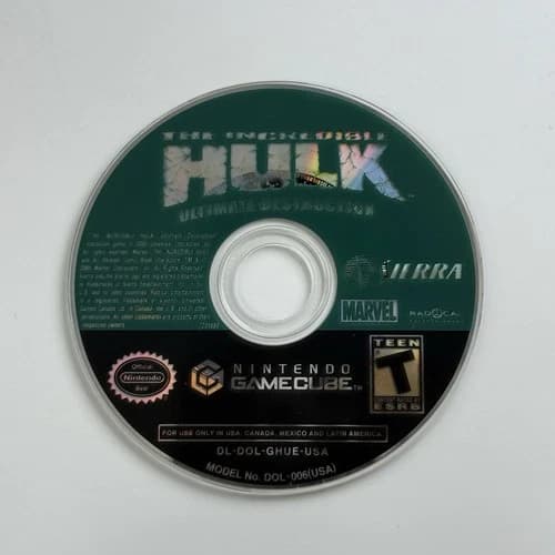 The Incredible Hulk: Ultimate Destruction (Nintendo GameCube, 2005) Disc Only