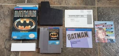 Batman: The Video Game Nintendo NES Box Manual Instructions Insert Complete CIB!