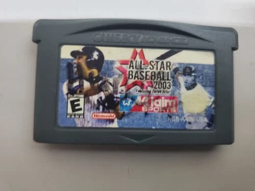 Nintendo Gameboy Advance All Star Baseball 2003 GBA Cart only label dam. tested