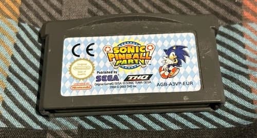 Sonic Pinball Party (Nintendo Gameboy Advance, GBA) *CARTRIDGE ONLY* Working