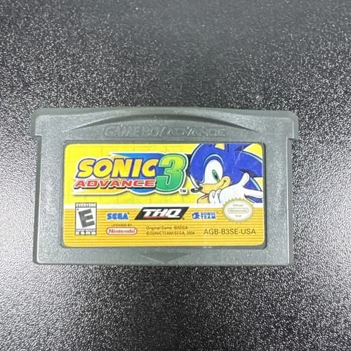 Sonic Advance 3 (Nintendo Game Boy Advance, 2004) GBA Authentic Tested