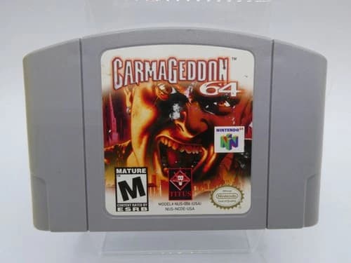Carmageddon 64 Nintendo 64 N64 Game Cartridge Authentic Tested Clean Pins Tested