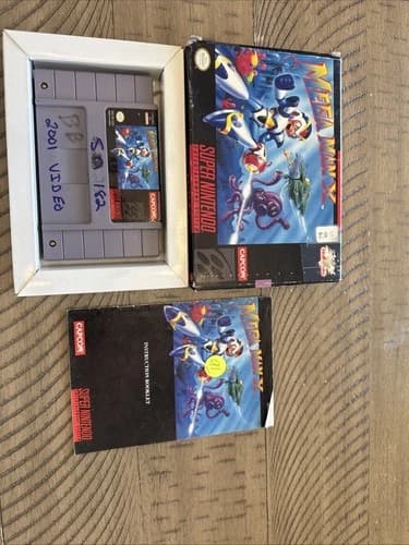 Mega Man X SNES W/ Original Box, Manual, Cart- Tested -