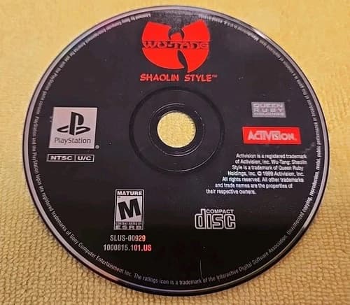 Wu-Tang Shaolin Style (Sony PlayStation 1 PS1) Disc Only. Scratches. Tested.