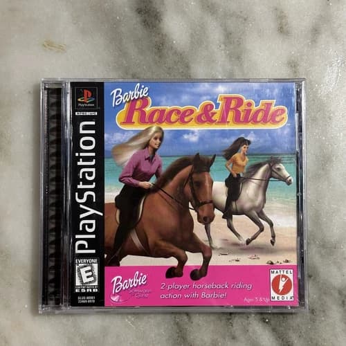 BARBIE Race & Ride +Manual & Registration Card Playstion 1 PS1 CIB Play Tested